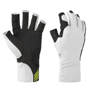 Mustang Traction Uv Open Finger Gloves White-black S