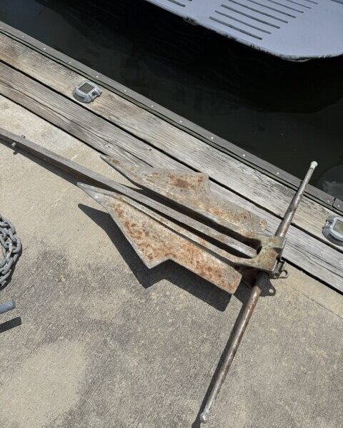 Danforth 43S heavy duty steel fluke anchor used good condition