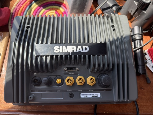 Simrad NSE12 multifunction display rear ports and connections