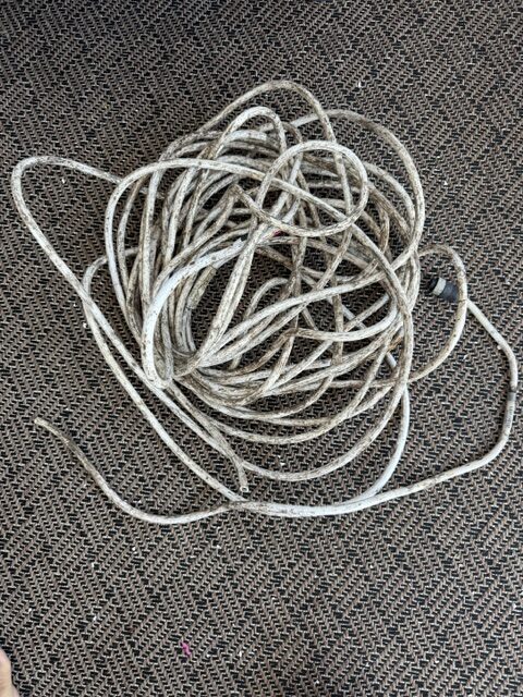 Simrad radar cable full length showing clean cut end
