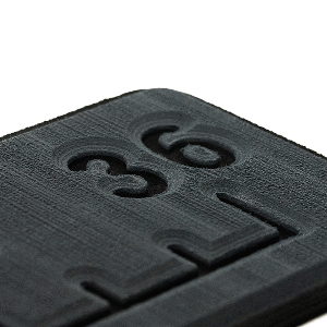 Seadek 36" Routed Ruler - 6mm Brushed Dark Gray/black
