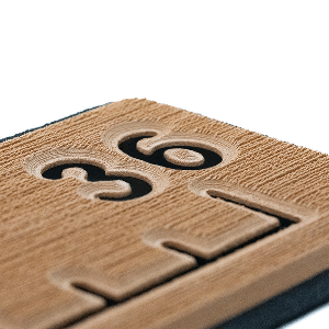 Seadek 36" Routed Ruler - 6mm Brushed Mocha/black