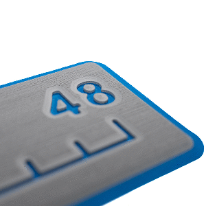 Seadek 48" Routed Ruler - 6mm Brushed Storm Gray/bimini Blue