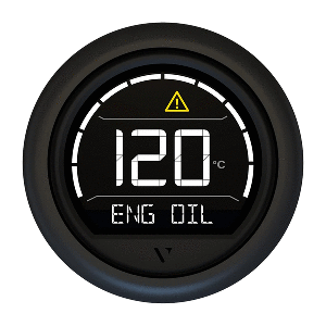 Veratron Vl Digital 52 12/24v Single Lens Round Black Bezel