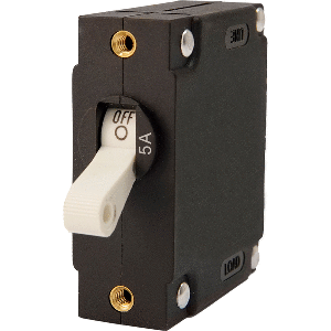 Egis A Series White Toggle Panel Mount Circuit Breaker