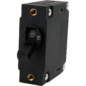 Egis A Series Black Toggle Panel Mount Circuit Breaker