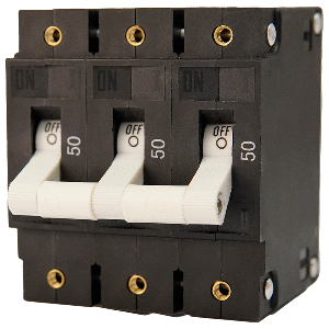 Egis C Series White Toggle Panel Mount Circuit Breaker