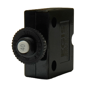 Egis 40a Push Button Panel  Mount Circuit Breaker Spade