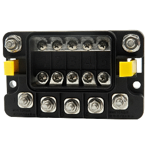 Egis Midi 5x Fuse Block With Sealed Cover M8 Inputs M6