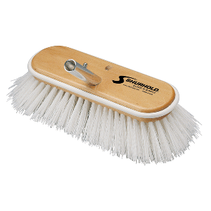 Shurhold 10" Deck Brush Extra Stiff White Polypropylene