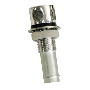Whitecap Fuel Vent Round Head Straight Shaft 5/8" Hose