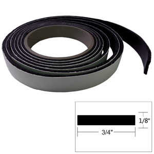 Taco 1/8" X 3/4" Hatch Tape 8' Black