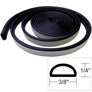 Taco 1/4" X 3/8" Weather Seal Black 10'