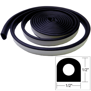 Taco 1/2" X 1/2" Weather Seal Black 10'