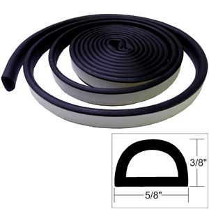 Taco 3/8" X 5/8" Weather Seal Black 10'
