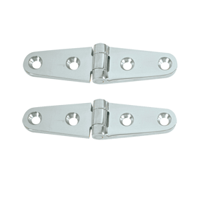 Whitecap Strap Hinge 4"w X 1"w Cp Brass Pair