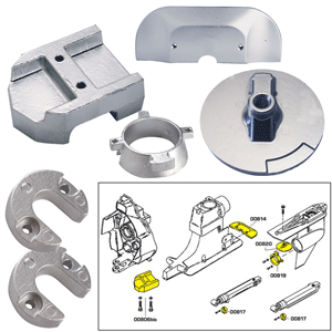 Tecnoseal Anode Kit Merc Alpha 1 Gen 2 W/ Hardware Zinc