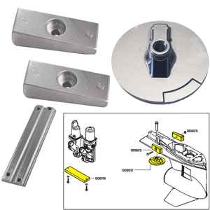 Tecnoseal Anode Kit Verado 4 W/ Hardware Zinc Polybag