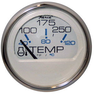 Faria Chesapeake White Ss 2" Water Temperature 100-250f