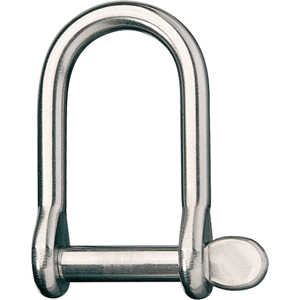 Ronstan Wide Dee Shackle 1/4" Pin 1 17/32"l X 1 7/32"w