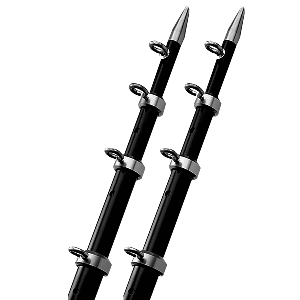 Taco 15' Black/silver 1 1/8" Outrigger Poles