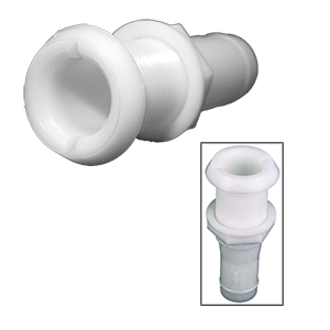 Perko 1 1/8" Thru-hull Fitting F/ Hose Narrow Flange Plastic