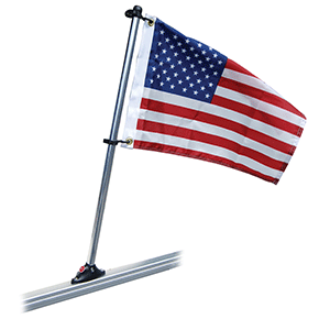 Taylor Made Pontoon 24" Flag   Pole Mount & 12x18 Us Flag