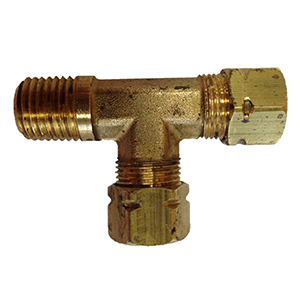 Uflex Male Run Tee Fitting 3/8" X 3/8" Tube X 1/4" Npt