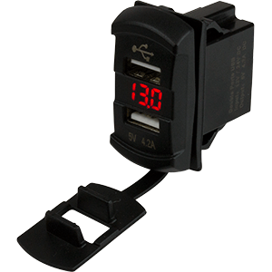 Sea Dog Rocker Dual Usb Sockets W/hidden Voltmeter