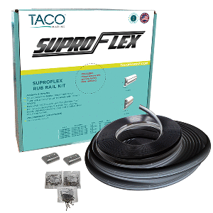 Taco Suproflex Rub Rail Kit Black With Flex Chrome Insert