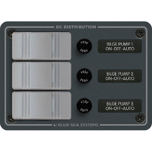 Blue Sea 8665 Water-resistant Bilge Panel 3 Contura Switches