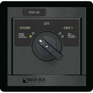 Blue Sea 1481 360 Panel Rotary Switch 2 Positions + Off 30a
