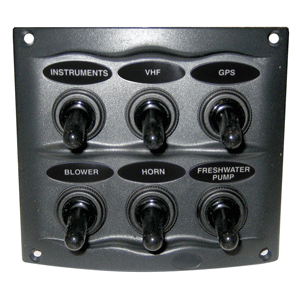 Bep Waterproof Switch Panel 6 Switch Grey