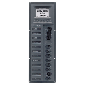 Bep Ac Circuit Breaker Panel  With Digital Meters 8sp 2dp
