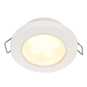 Hella Euroled 75 3" Round 24v Warm White Spring Mount White