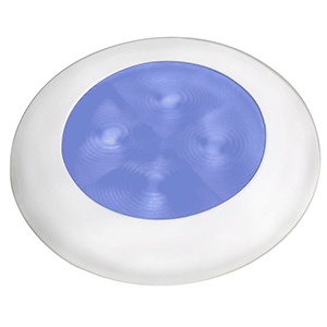 Hella Slim Line Courtesy Hi  Intensity Blue White Bezel 12v
