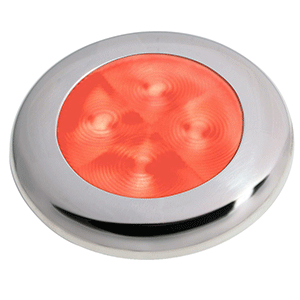 Hella Slim Line Courtesy Hi  Intensity Red Ss Bezel 12v