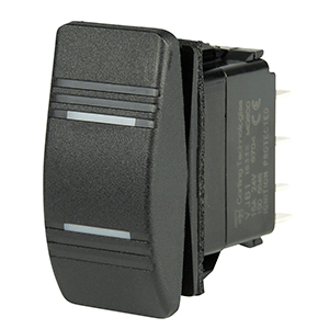 Bep Contura Switch Dpdt Black On/off/on 2 Amber Led