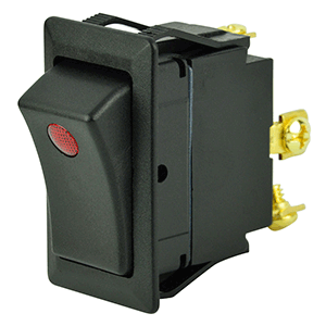 Bep Rocker Switch 25a Spst On/off Red Led 12v