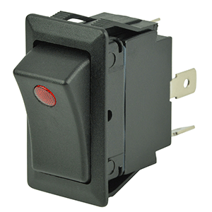 Bep Rocker Switch 25a Spst On/off Red Led 12v/24v