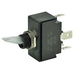 Bep Nylon Toggle Switch Spst On/off 1/4" Terminal Red Led