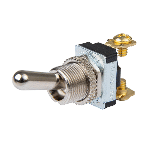 Bep Spst Chrome Plated 11/16" Handle Toggle Switch On/off