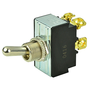 Bep Dpst Chrome Plated Toggle Switch On/off