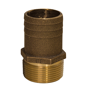 Groco 1" Npt X 1 1/4" Id Hose Barb Straight Fitting