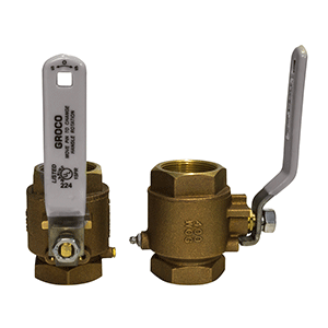 Groco 1" Npt Bronze In-line Ball Valve