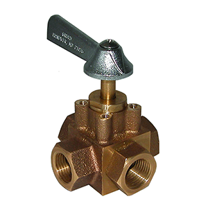 Groco 1/2" 4-way Tank Selector Valve