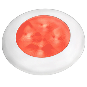 Hella Slim Line Red Light White Bezel 24v