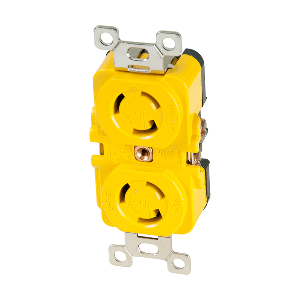 Marinco Locking Receptacle 15a 125 Yellow