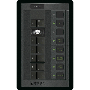 Blue Sea 1503 360 Panel 120v 30a Elci Plus 5 Flat Rockers