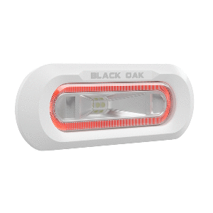 Black Oak Low Pro Flush White Housing Red Led